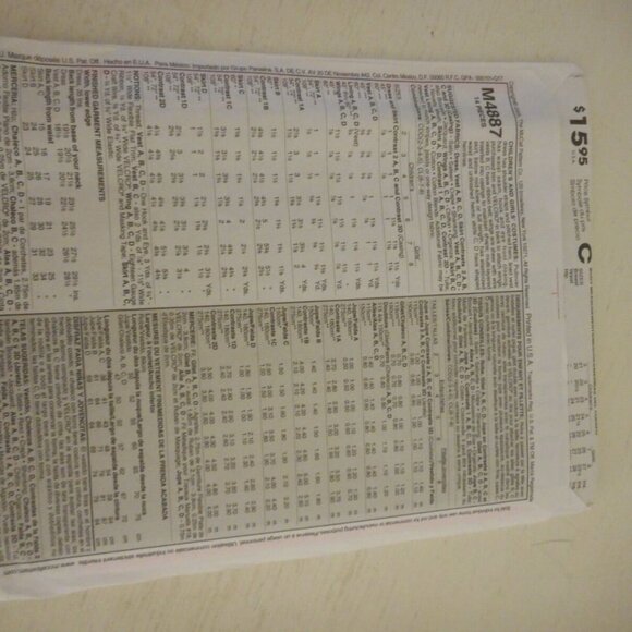 McCalls M4887 Costume Sewing pattern fairy w/wings - Picture 3 of 3